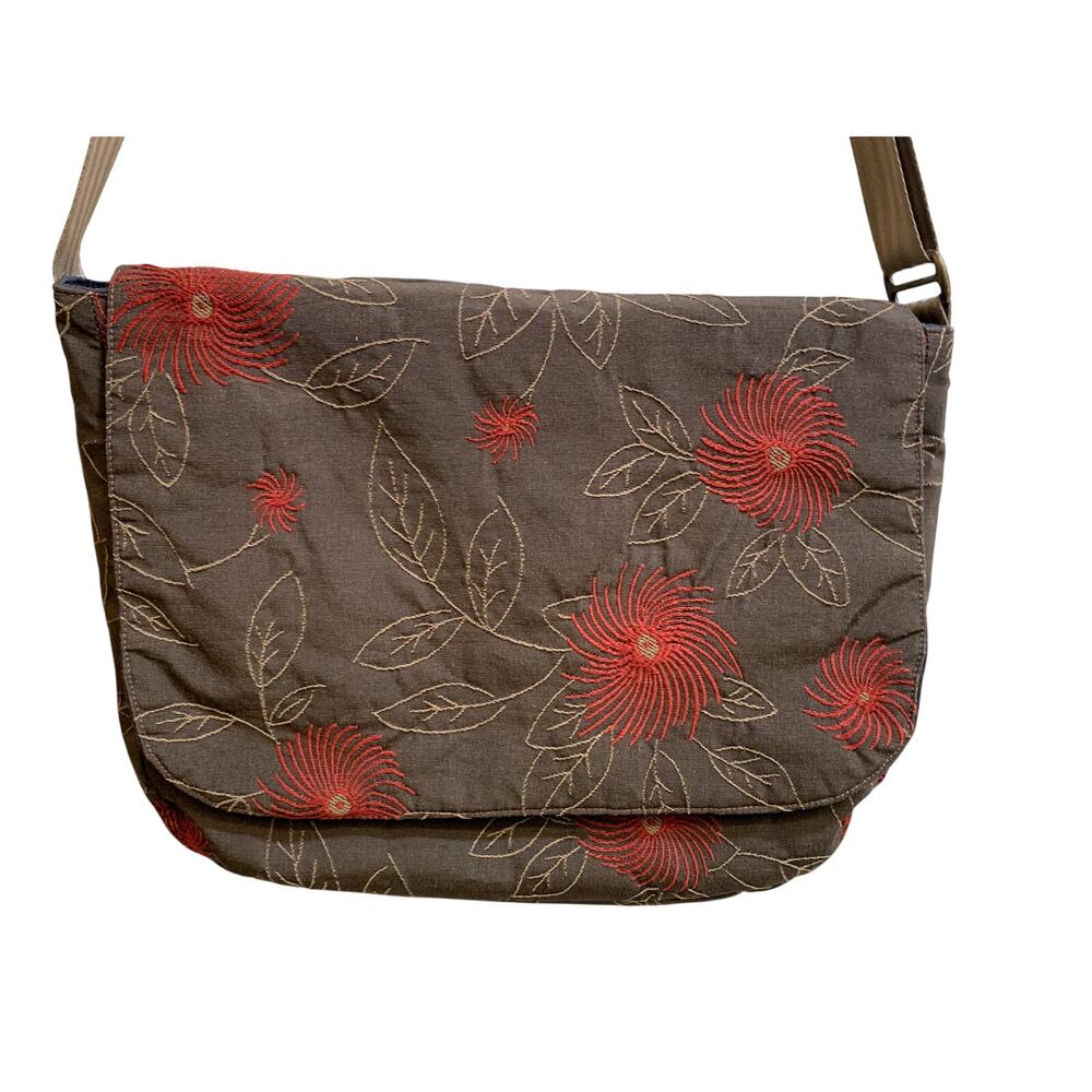 MARUCA Purse Handmade in Boulder CO Brown Red Large Crossbody Bag
